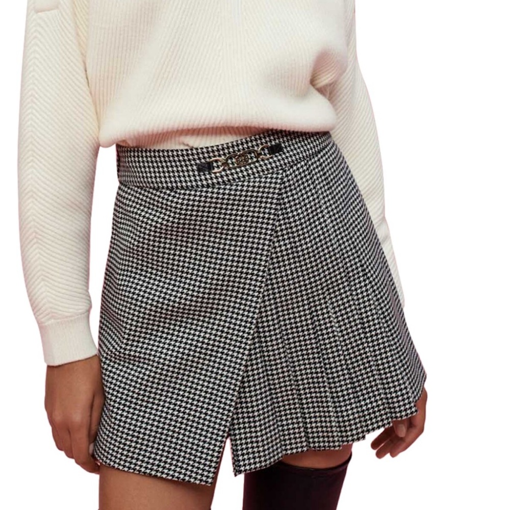 Maje Itelane Wool-Blend Skort